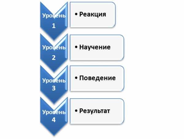 Оценка результативности и эффективности обучения согласно схеме киркпатрика не предполагает